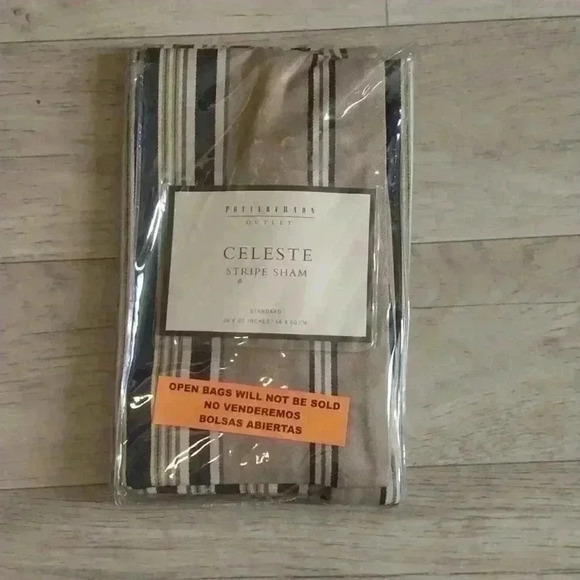 Pottery Barn Celeste Stripe Standard Sham (1) - Picture 1 of 4